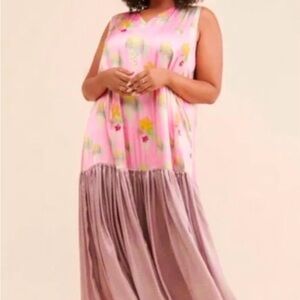 NWOT Anthropologie Dress| Siddhartha Bansal Flounce Beaded Maxi Length 58-60